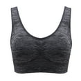 thumbnail image 1 of CLOISE Wireless Bras for Women Support Plus Size Medium Support Wireless Sports Bras Lightly Lined Seamless Bras Back Smoothing Stretch Push up Bras Full Coverage Everyday Bras Dark Gray XL, 1 of 2