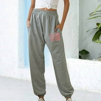 CLOISE Women Sweatpants Joggers Baggy Fleece Lined Joggers Comfy Petite Tall Elastic Bottom Pants Gray Y2k Elastic Waist Drawstring Heart Sweatpants with Pockets Trendy Winter Long Pants XL