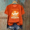 thumbnail image 1 of CLOISE Women's Halloween Blouses Plus Size Trendy Halloween Ghost Graphic Blouses Short Sleeve Crew Neck Tees Basic Loose Oversized Tops Spooky Festival Outfits Halloween Gift, 1 of 3
