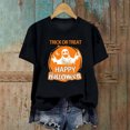 thumbnail image 1 of CLOISE Women's Halloween Blouses Trendy Halloween Ghost Print Shirts Short Sleeve Round Neck Blouses Basic Loose Comfy Tees Boo Holiday Clothes Winter Gift, 1 of 3