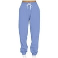 thumbnail image 1 of CLOISE Women's Sweatpants Joggers Baggy Fleece Jogger Sweatpants Lounge Pull on Tall Elastic Bottom Trousers Blue Oversized Elastic Waist Drawstring Solid Sweatpants Trendy 2024 Classic Sweatpants, 1 of 7