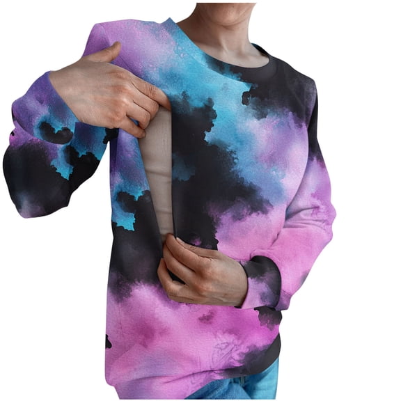 CLOISE Women's Sweatshirts Long Sleeve Lightweight Crew Neck Tops Zip up Graphic Pullover Cute Fall Winter Clothes