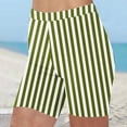 thumbnail image 1 of CLOISE Womens Biker Shorts Yellow XL Summer Fashion Casual Yoga Shorts Elastic High Waisted Butt Lifting Shapewear Comfy Running Athletic Striped Shorts, 1 of 2