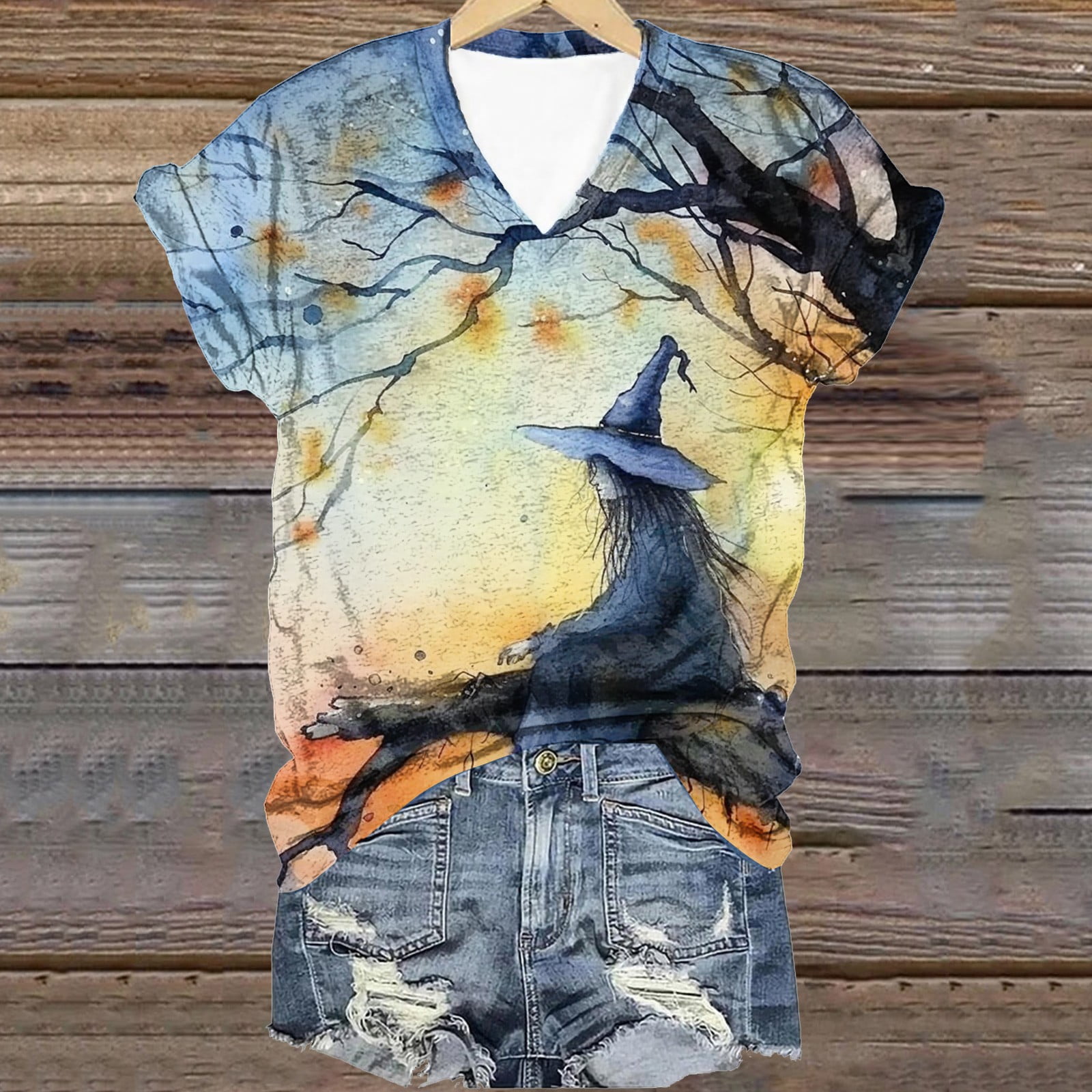 Halloween T-Shirt Herren Mit Bloody Print | Gruseliges "Problem Solved" Design | Baumwollmischung Für Partys & Cosplay