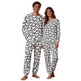 thumbnail image 1 of CLOISE Womens Long Sleeve Pajama Sets Valentines Pjs Sets Pockets Tops and Pant Heart Lounge Set 2 Piece Loungewear White, 1 of 7