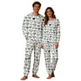 thumbnail image 1 of CLOISE Womens Pajama Sets Long Sleeve Valentines Pjs Sets Pockets Tops and Pant Heart Lounge Set 2 Piece Loungewear White, 1 of 7