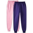 thumbnail image 1 of CLOISE Womens Sweatpants 2 Pack Baggy Jogger Pants Soft Petite Low Rise Elastic Bottom Pants Dark Blue Y2k Elastic Waist Drawstring Solid Sweatpants with Pockets Trendy Classic Long Sweatpants, 1 of 2