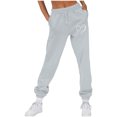 thumbnail image 1 of CLOISE Womens Sweatpants Baggy Fleece Jogger Pants Casual Pull on Low Rise Elastic Bottom Trousers Gray Oversized Elastic Waist Drawstring Heart Sweatpants with Pockets Trendy Basic Sweatpants, 1 of 4