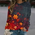 thumbnail image 1 of CLOISE Womens Sweatshirt Floral Graphic Pullover Sweatshirts Crewneck Long Sleeve Hoodies Shirts Orange Raglan Basic Blouses Fall Cute Preppy Clothes XL, 1 of 5
