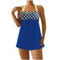 thumbnail image 1 of CLOISE Womens Tankini Swimsuits Plus Size Two Piece with Boy Shorts Full Coverage Halter Neck Swimwear Print Ruffle Vacation Beachwear, 1 of 6