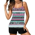thumbnail image 1 of CLOISE Womens Tankini Swimsuits Push up 2 Piece Swimwear with Boy Shorts High Waist Full Coverage Striped Bathing Suit Vacation Beachwear, 1 of 3