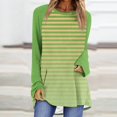 thumbnail image 1 of CLOISE Womens Tees Fall Trendy Striped Tees Crewneck Long Sleeve Raglan Tops Soft Colorblock Shirts Elegant Outfits Yellow XL, 1 of 5