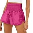thumbnail image 1 of CLOISE Womens Workout Shorts Hot Pink L Summer Fashion Casual Athletic Shorts Solid Elastic High Waisted Comfy Lightweight Running Sweat Shorts, 1 of 8