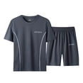 thumbnail image 1 of CLOISE Workout Set Clothes for Men 2 Piece Outfits Lounge Sets Short Sleeve Button down Shirts Shorts Matching Summer Clothes, 1 of 8