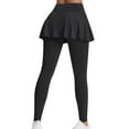 thumbnail image 1 of CLOISE Workout Yoga Pants for Women Workout Leggings Tennis Skirt Leggings High Waisted Petite Legging Pants Elastic Waist Stretch Leggings Pull On Soft Leggings Solid Comfy Athletic Leggings Black, 1 of 4