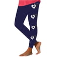 thumbnail image 1 of CLOISE Yoga Leggings Plus Size for Women Valentines Tights Stretchy Skinny Pants Heart Seamless High Waist Workout Bottoms, 1 of 2