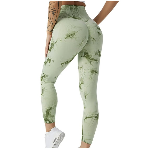 CLOISE Yoga Pants for Women High Waisted Butt Lifting Yoga Pants Elastic Waist Petite Stretch Leggings Workout Leggings Pull On Soft Yoga Pants Multi Color Comfy Trouser Yoga Pants Mint Green