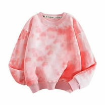 CLOISE Youth Sweatshirt Boys Girls Long Sleeve Crew Neck Tops Print Cotton Outfits Fall Winter Clothes Pink 8T