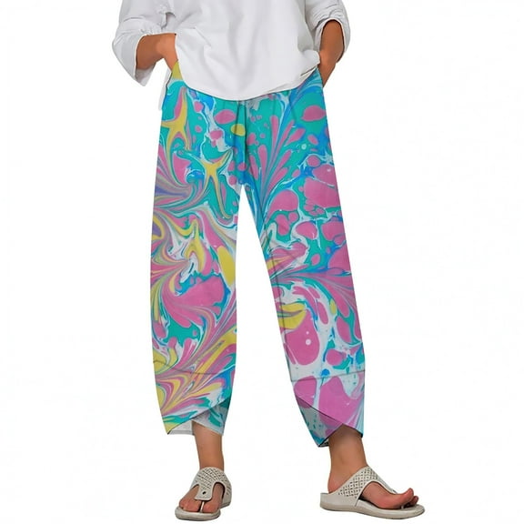 CLOOCL Oversize Women Trousers Marble Pattern 3D Print Pants for Plus Size Female Casual Pants