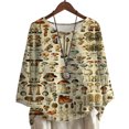 thumbnail image 1 of CLOOCL Oversized Blouse For Women Mushroom Fungus 3D Print Plus Size Shirt Female Casual Tops, 1 of 6