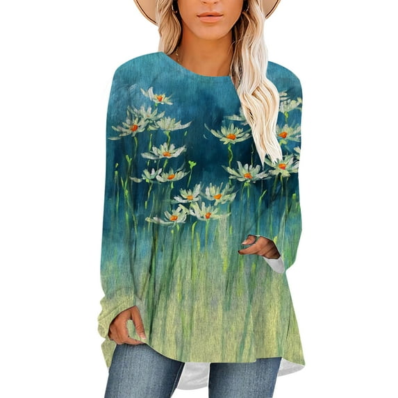 CLOOCL Plus Size Blouse For Women Retro Flowers Pattern 3D Printed Female Long Sleeve Woman Fashion Loose Tops