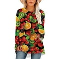 thumbnail image 1 of CLOOCL Plus Size T-Shirt for Women Fruits Graphic Printing Shirts Spring Clothing Long Sleeves Tops, 1 of 6
