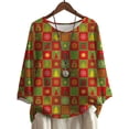 thumbnail image 1 of CLOOCL Plus Size T-shirt Women Blouse Christmas Pattern 3D Print Button Decorate Long Sleeve Tops Casual Female Pullover, 1 of 6