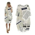 thumbnail image 1 of CLOOCL Retro Newspaper Dress 3D Print Streetwear Fashion Harajuku Long Sleeve Party Vintage Dress, 1 of 4