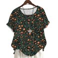 thumbnail image 1 of CLOOCL Retro Women Blouse Shirts Floral 3D Printed Tops Oversized Streetwear Tops, 1 of 6