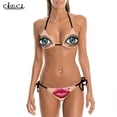 thumbnail image 1 of CLOOCL Sexy Cute Cartoon Bikinis Swimsuit 3D Print Anime Cosplay Beach Women Straps Swimming Suit Women Bikinis Set Bathing Suit, 1 of 8