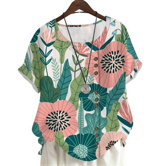 CLOOCL Women Blouse Floral Fashion 3D Printed T-Shirts Summer Tees Plus Size