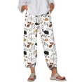 thumbnail image 1 of CLOOCL Women Plus Size Pants Animal Fat Cat Pattern 3D Printed Ankle Slit Pant Loose Oversize Female Trousers, 1 of 6