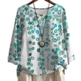 thumbnail image 1 of CLOOCL Women Plus Size T-Shirt Leaves Graphics Print Fall Fashion Tops, 1 of 6