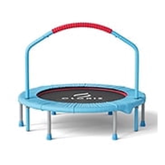 CLORIS 38in Folding Trampoline - Max Load 220lbs Rebounder Fitness Trampoline with Adjustable Foam Handle, with safty Padded Cover Best Gift