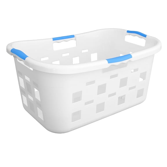 CLOROX Anti-Microbial 2 Bushel Rectangle Laundry Basket - White