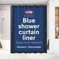 thumbnail image 1 of Clorox Shower Curtain Liner Heavyweight Waterproof PEVA with Metal Grommets 72" x 72" Blue, 1 of 13