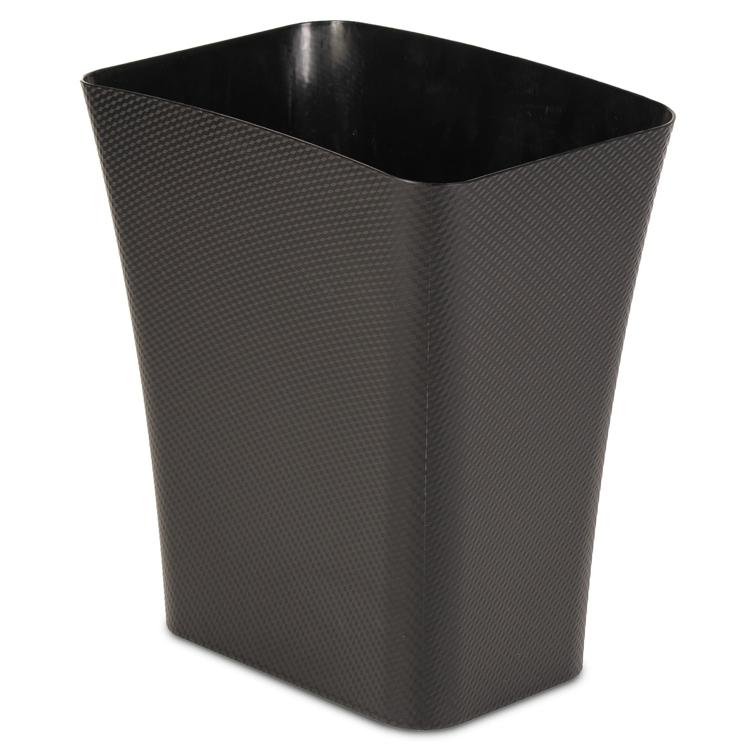 CLOROX Bathroom Trash Can, 3.1 Gallon Anti-Microbial Small Garbage Bin with no Lid, Black