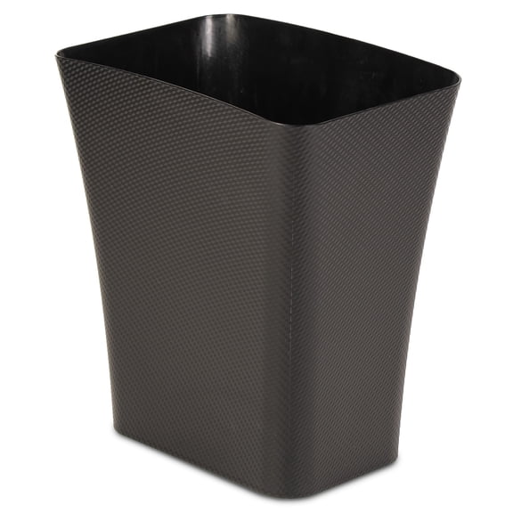 CLOROX Slim Textura 3.1 Gallon Anti-Microbial Bath Trash Can-Black