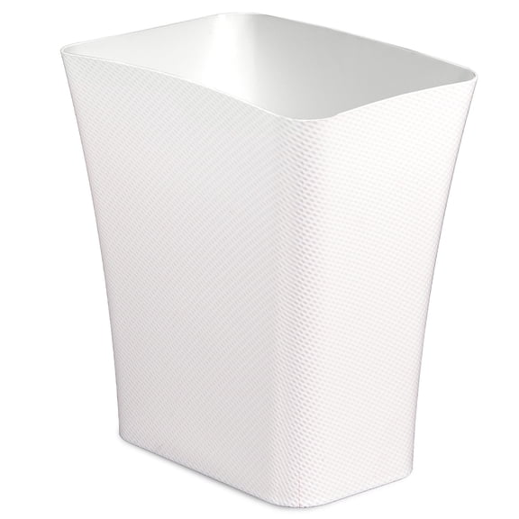 CLOROX Bathroom Trash Can, 3.1 Gallon Anti-Microbial Small Garbage Bin with no Lid, White