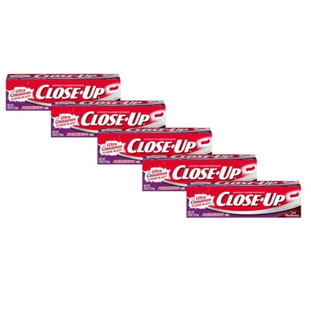 CLOSE-UP Freshening Red Gel Cinnamon Toothpaste, 4OZ - Pack of 5