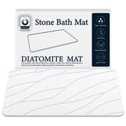 CLOSEFRIEND DIATOMACEOUS EARTH STONE BATH MAT SUPER ABSORBENT - WHITE