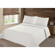 SAMIMPORT-2011 CLOSEOUT SALE!! WARM QUILT SET MIDWEST NENA IVORY SOLID BEDDING BEDSPREAD COVERLET PILLOW CASES TWIN SIZE INCLUDES 1 QUILT SIZE: 66"X86" + 1 PILLOW CASE