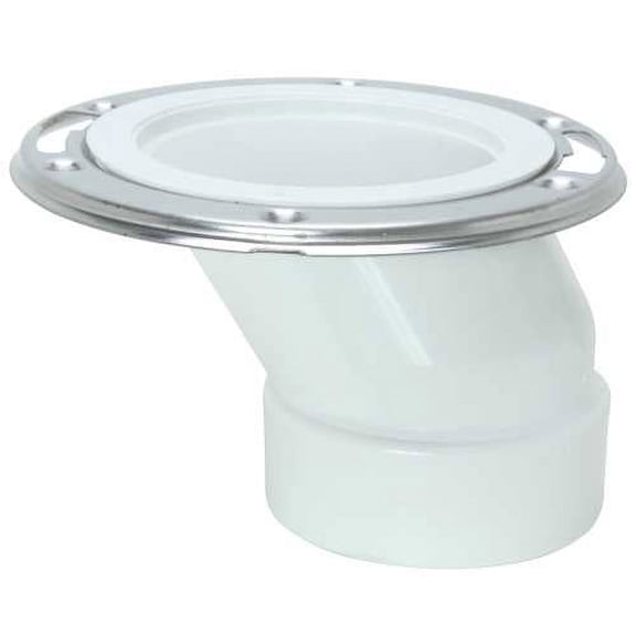 CLOSET FLANGE OFFSET SWIVEL PVC 3" per 4 Each
