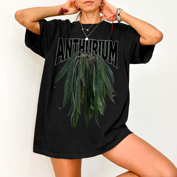 CLOTEX Anthurium Pallidiflorum Shirt Comfort Colors®, Strap Leaf Anthurium Shirt, Botanical Shirt, Houseplant Shirt, Garden Shirt, Plant Lover Gift, Moss 3XL