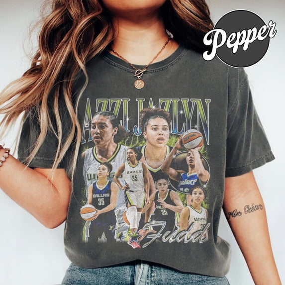 CLOTEX Azzi Fudd Dallas Basketball Bootleg Comfort Colors Shirt, Graphite XL