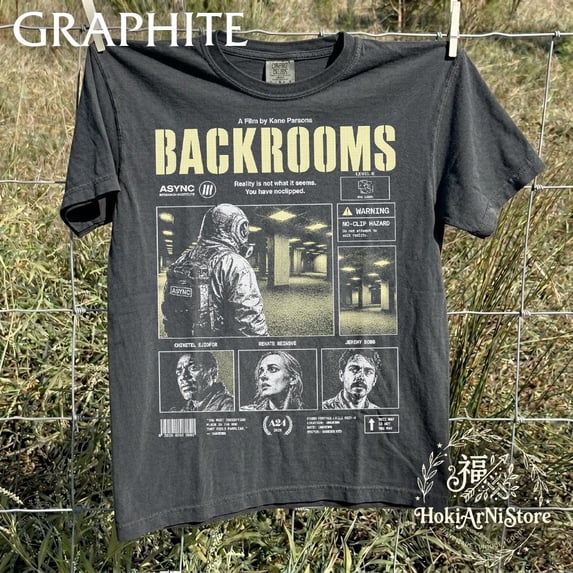 CLOTEX Backrooms Movie Shirt, Kane Parsons A24 Horror Tee, Vintage 90s Bootleg Style, Async Research Institute, Creepypasta Liminal Space Tshirt, Ivory XL