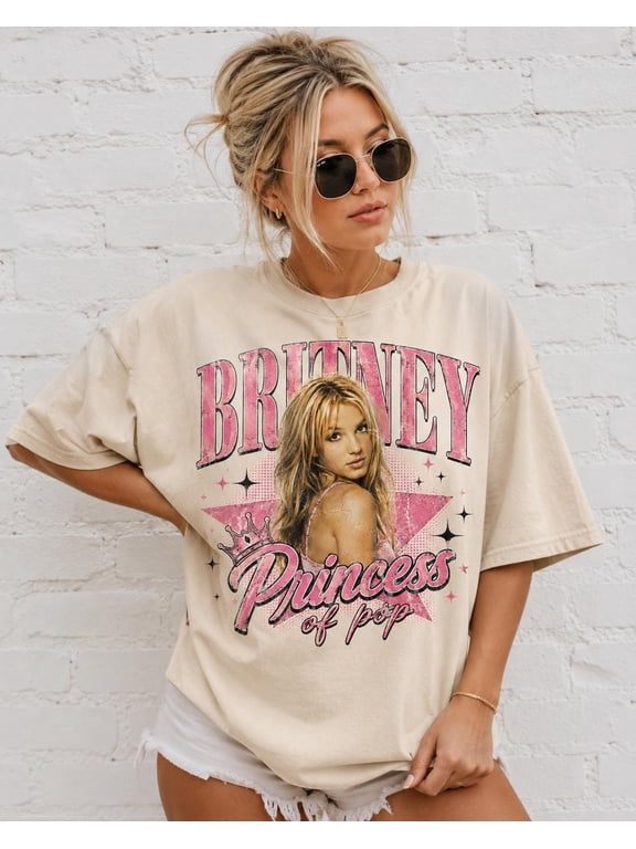 Britney Inspired Vintage Graphic Tee, Princess of Pop Shirt, Retro Y2K Pop Star T-Shirt, 90s Music Fan Gift, Unisex, Comfort Colors® Tee, Bay L
