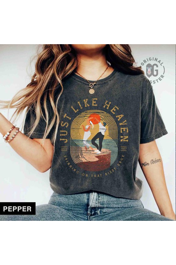 Comfort Colors Band Tee, Retro Music Graphic Shirt, White M