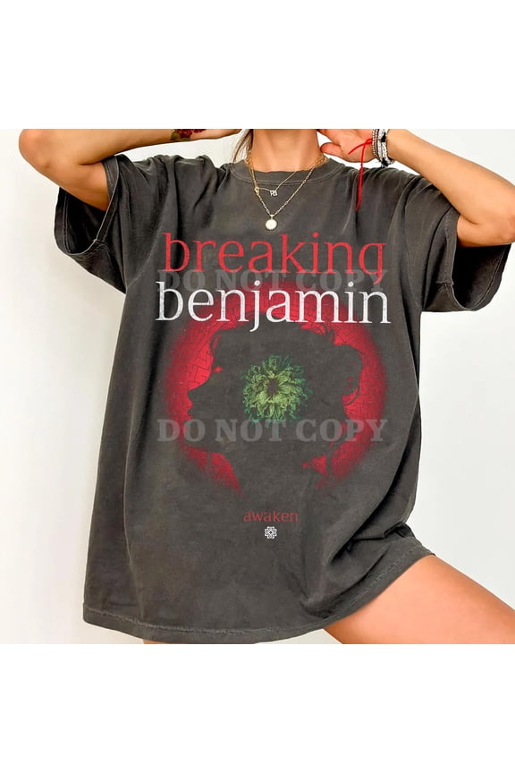 Comfort Colors Breaking Benjamin Tour T-Shirt - Rock Music Shirt, Black S