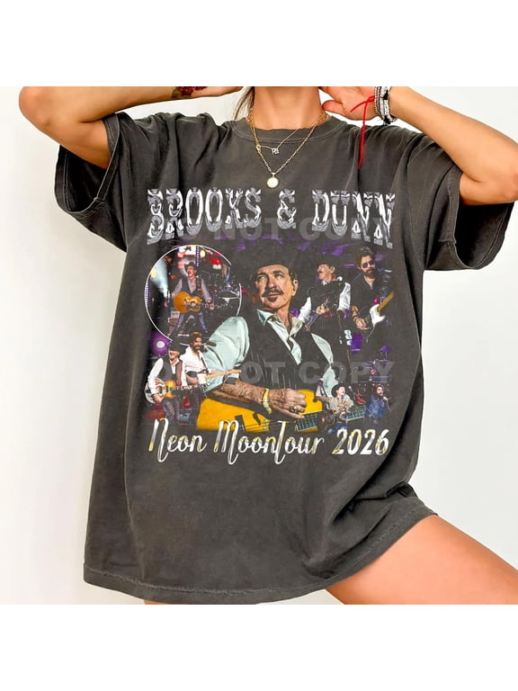 Comfort Colors Brooks & Dunn Neon Moon Tour 2026 T-Shirt, Ivory 2XL